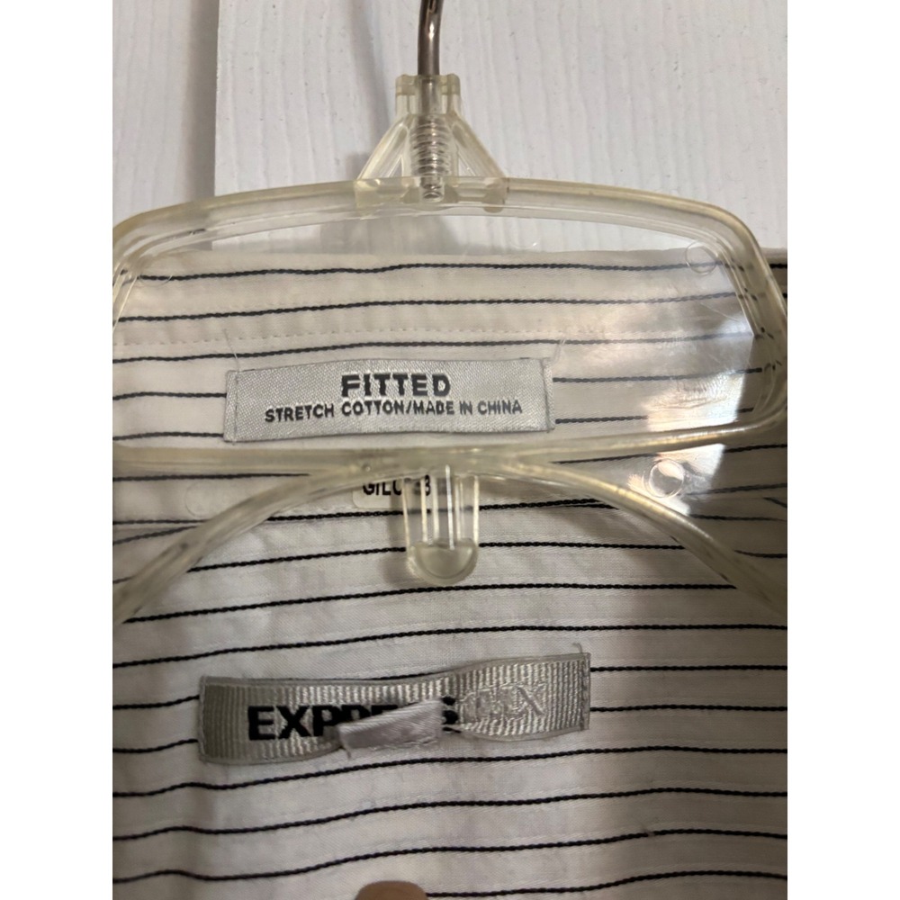 Express Fitted Stretch Cotton Pinstripe  Womens Med Career Casual Business - Picture 4 of 5